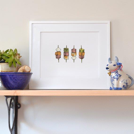 Wiener, Cheese, Pickle 8x10 Print