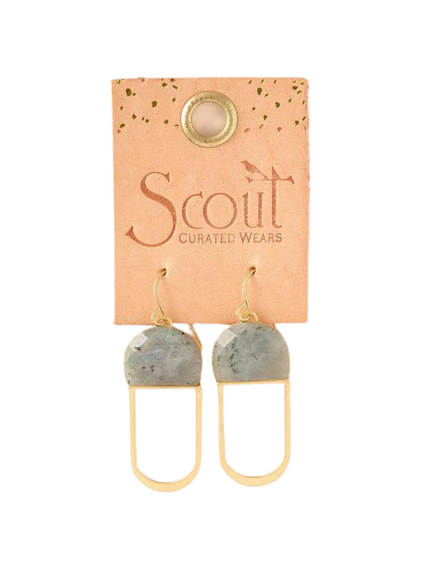 Modern Stone Chandelier Earring