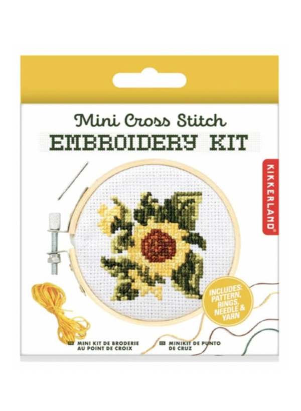 Mini Cross Stitch Embroidery Kit - Sunflower