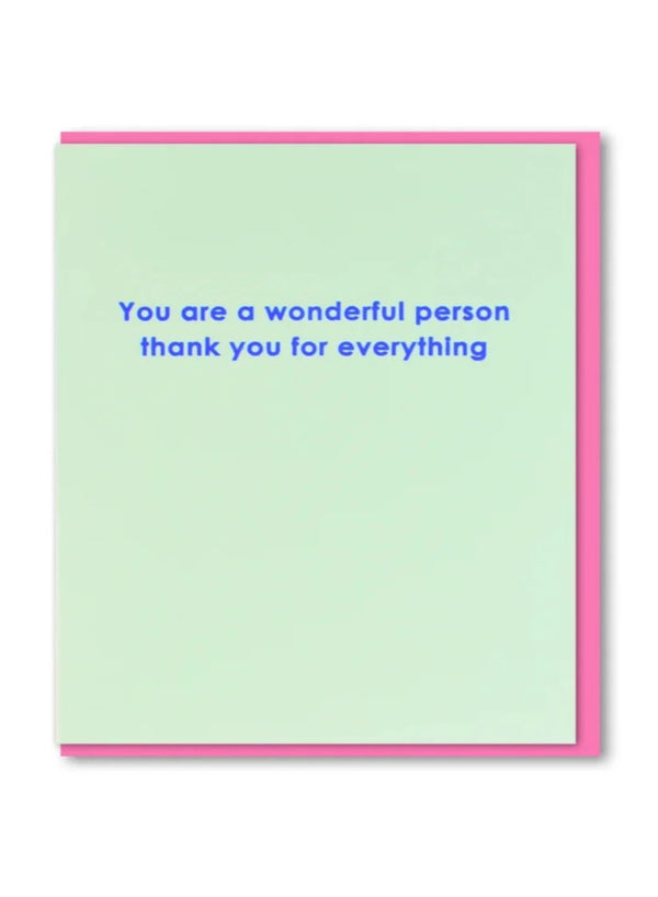 Wonderful Person card