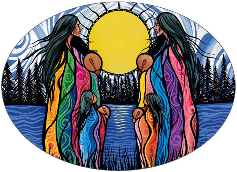 Mother Daughter Water Song Sticker by Tlingit artist Jackie Traverse