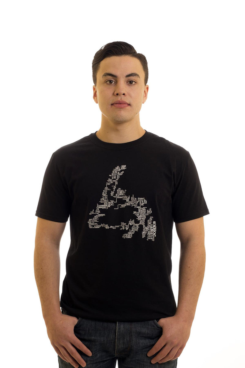 NFLD Place Names Map T-Shirt