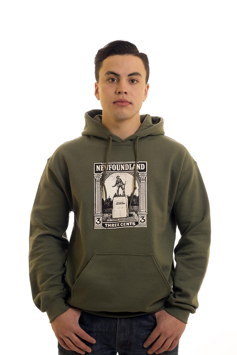 Men's Green Hoodie Fighting Newfoundlander | Newfoundland | Johnny Ruth