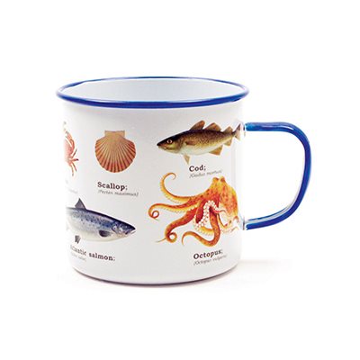 Sea Life Enamel Mug