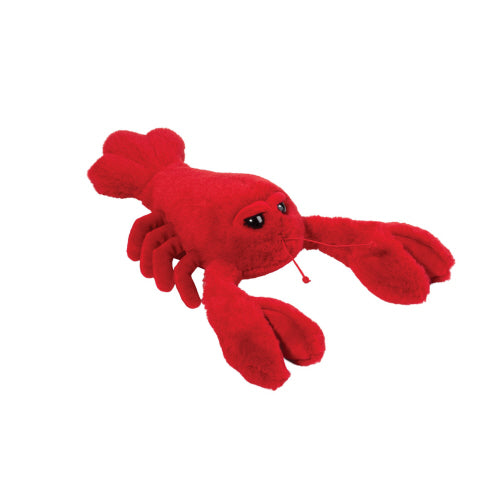 Red 'Clawson' Lobster plush toy with black eyes against a white background