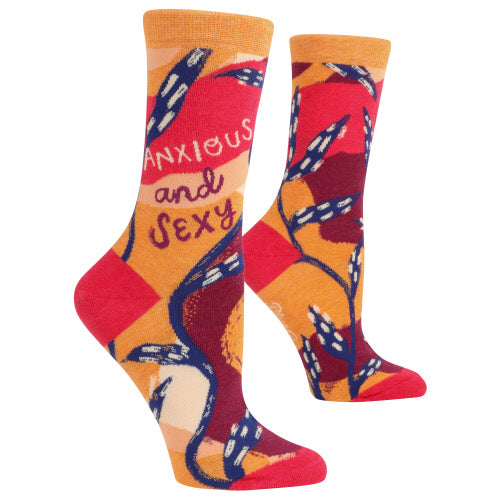 Anxious and Sexy Crew Socks by Blue Q at Johnny Ruth