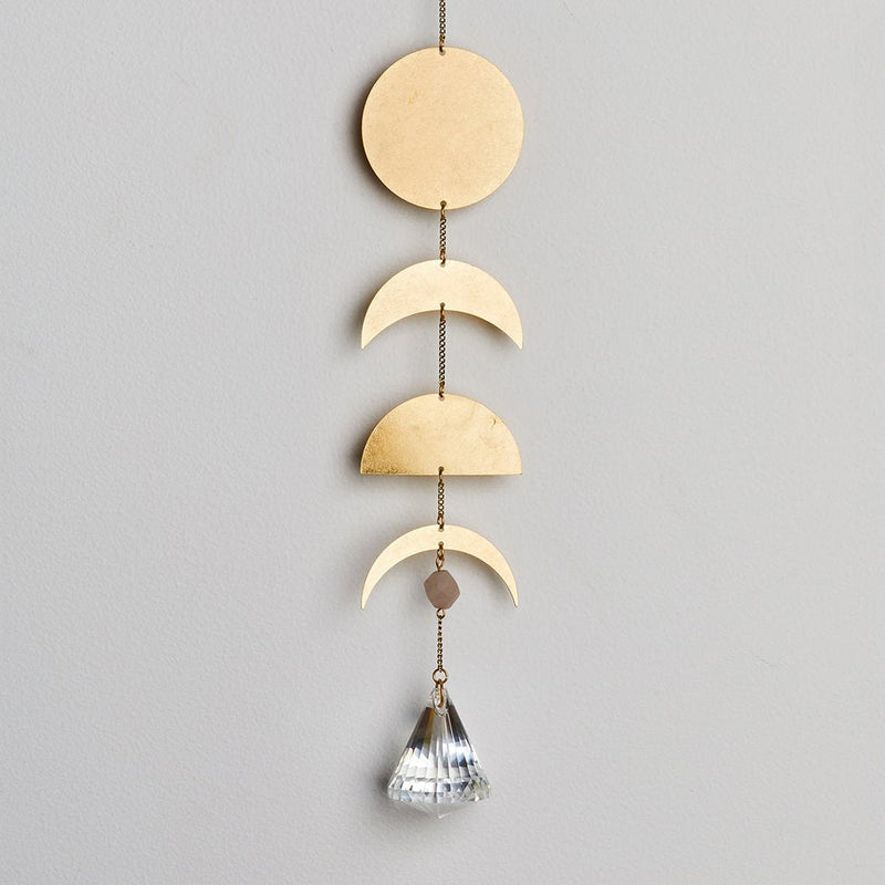 Sun Catcher Crafted from brass, semi precious gemstones and crystal.
