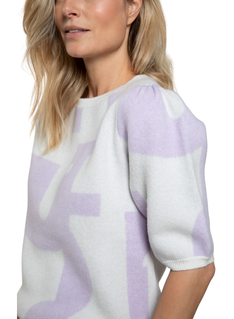 Print Jacquard Sweater