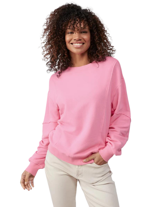 Sweatshirt with Raw Edge Seams