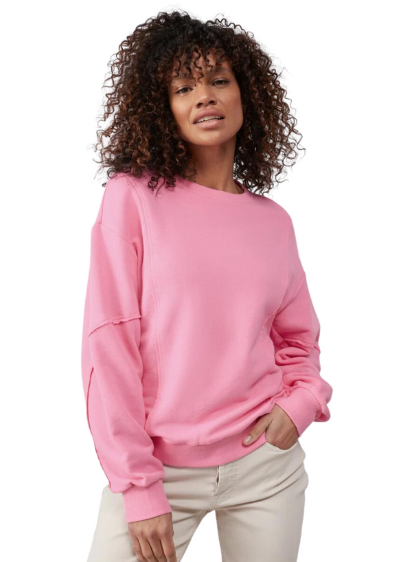 Sweatshirt with Raw Edge Seams