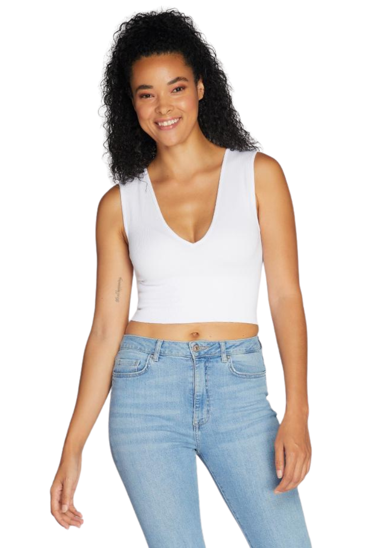 Deep V Rib Top