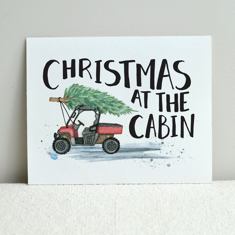Christmas At The Cabin 8x10 Print