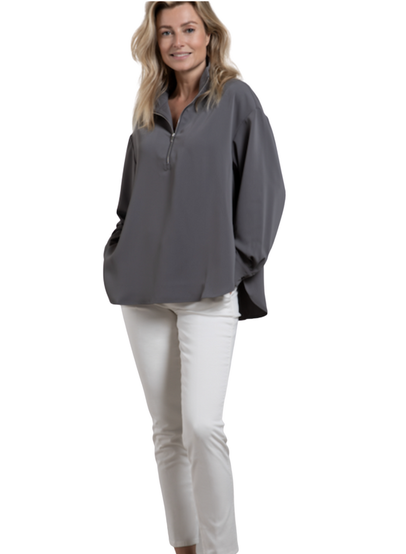 Top with Collar and Zip Closure